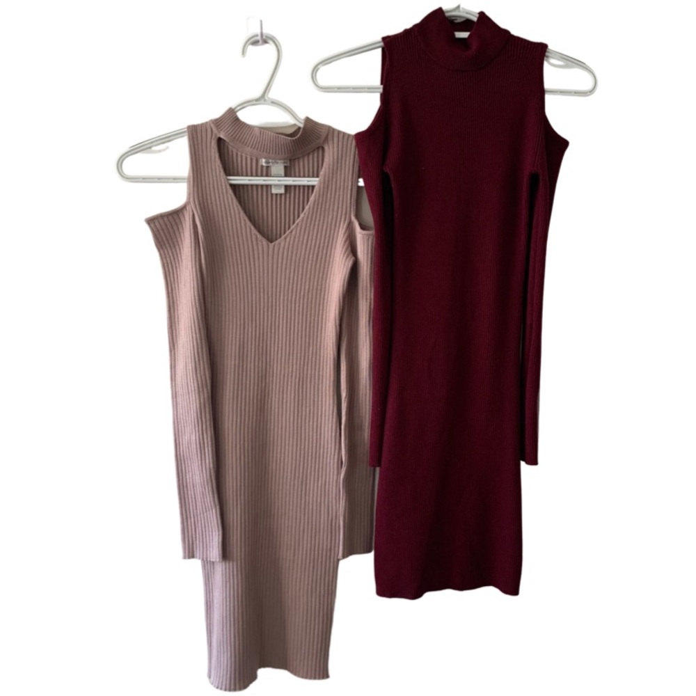 Bundle!! charlotte russe & Forever21 knitted long sleeve dress sz Xs / S
